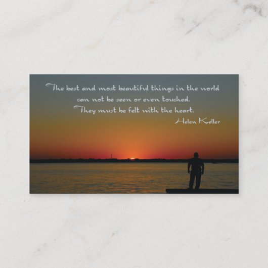 ヘレンケラー感動的ことわざ名刺 名刺 (正面)