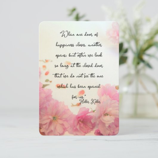 ヘレンケラー 名言 幸せ フラットカード (スタンド正面)