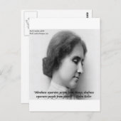 ヘレンケラー&有名ろう者/ブラインド引用文 ポストカード (正面/裏面)