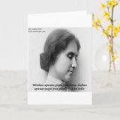 ヘレンケラー&有名聾盲引用文 カード (黄色い花)