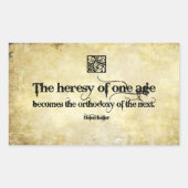 ヘレン感動的ケラー引用文ヘレジー 長方形シール (正面)