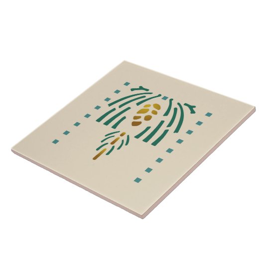 ヘレン養育関係の"Pinecone " タイル (側面)