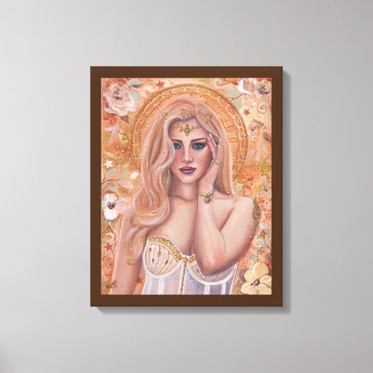 ヘレン・オブ・トロイ・ゴールデン・アートbyルネ・ラボイエ キャンバスプリント (正面)