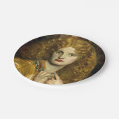 ヘレン・オブ・トロイ（Dante Gabriel Rosseti著） ペーパープレート (アングル)