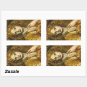 ヘレン・オブ・トロイ（Dante Gabriel Rosseti著） 長方形シール (シート)