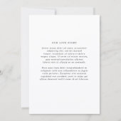 ヘレン クラシック エレガント ウェディング 招待状 (裏面)