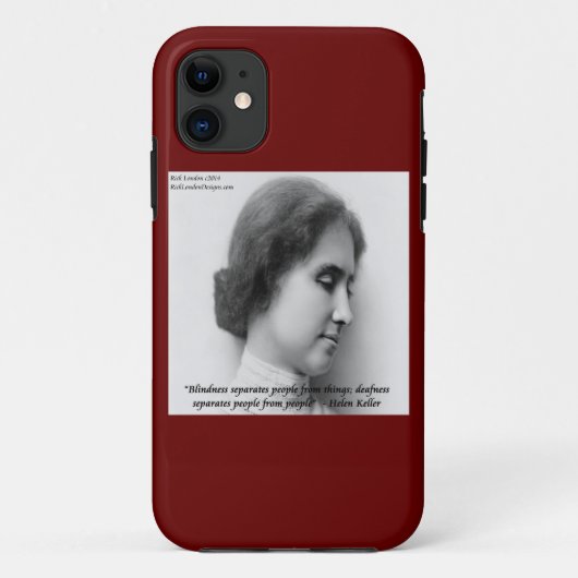 ヘレン・ケラーとろうあ・盲ろう者の引用iPhone 5 カバー (裏面)