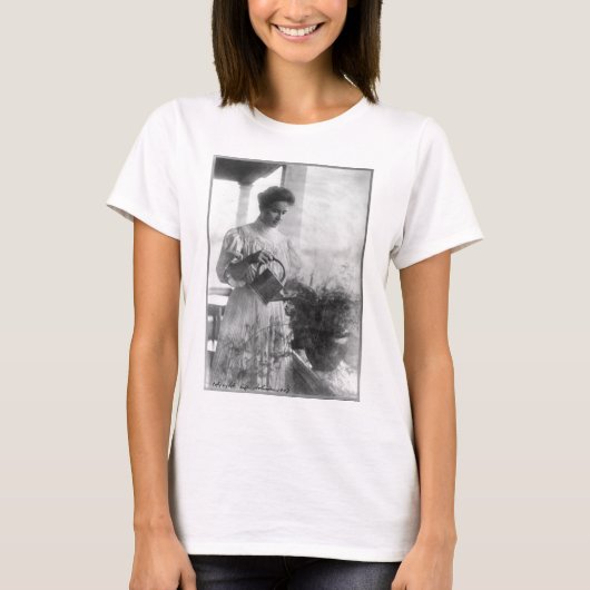 ヘレン・ケラーの水生植物のポートレート Tシャツ (正面)