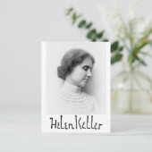 ヘレン・ケラーの肖像と署名 ポストカード (スタンド正面)