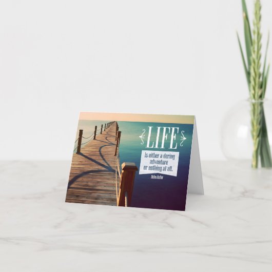 ヘレン・ケラー感動的引用文「アドベンチャー」 サンキューカード (正面)