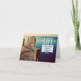 ヘレン・ケラー感動的引用文「アドベンチャー」 サンキューカード