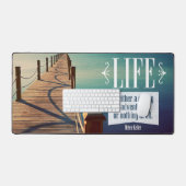 ヘレン・ケラー感動的引用文「アドベンチャー」 デスクマット (キーボード&マウス)