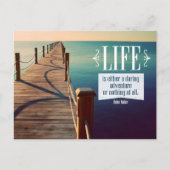 ヘレン・ケラー感動的引用文「アドベンチャー」 ポストカード (正面)