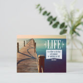 ヘレン・ケラー感動的引用文「アドベンチャー」 ポストカード (スタンド正面)