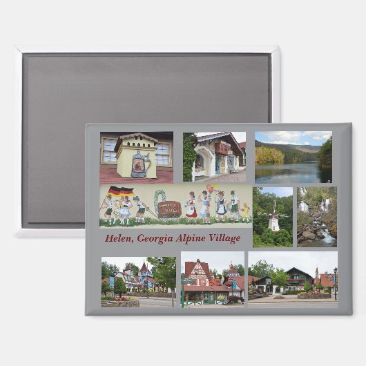 ヘレン。ジョージアアルパインビレッジ マグネット (正面/裏面)
