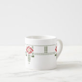 ヘレン・フォスター「バラフリーズ」ステンシルパターン エスプレッソカップ (正面右)