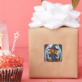 ヘロウィーンギフトのステッカー スクエアシール