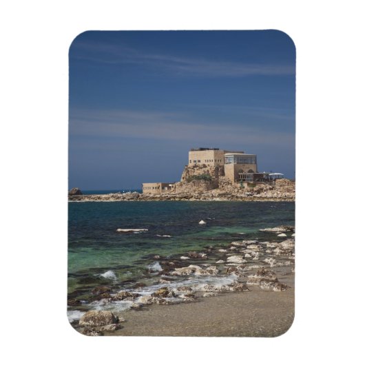 ヘロデが建てたカエサレア港跡素晴らし マグネット (縦)