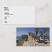 ヘロデが建てたカエサレア港跡素晴らし 名刺 (正面/裏面)