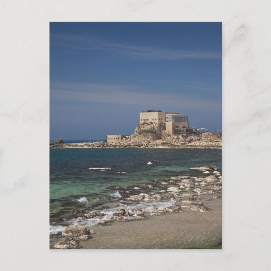 ヘロデによって建てられた港のシーザーレ素晴らしア遺跡 ポストカード (正面)