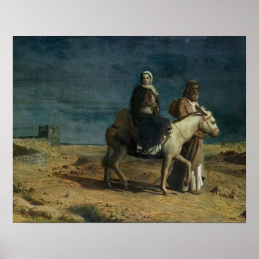 ヘロデの剣からの飛行， 1880 (cの油) ポスター (正面)