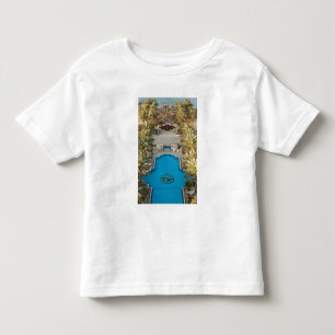 ヘロデス・パレス・ホテルのプールの高台からの景色 トドラーTシャツ