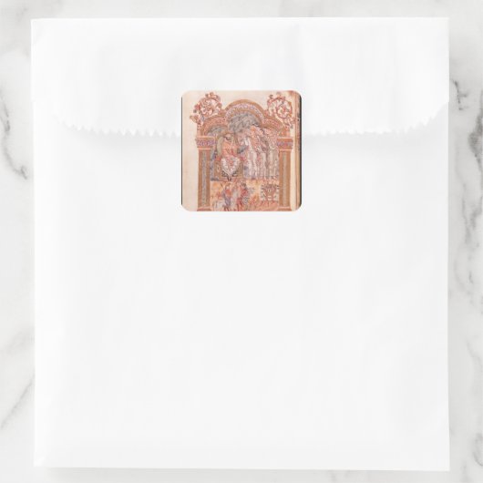 ヘロデ王を訪れるマギ スクエアシール (バッグ)