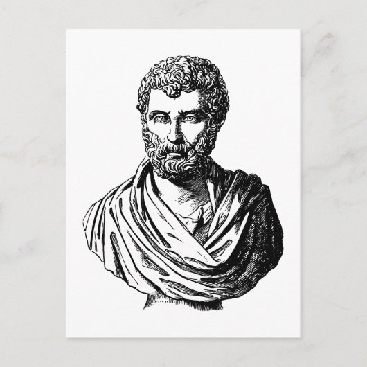 ヘロドトスの胸像 ギリシャの歴史家 ポストカード (正面)