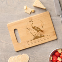 ヘロンとカタイル木製のカッティングボード