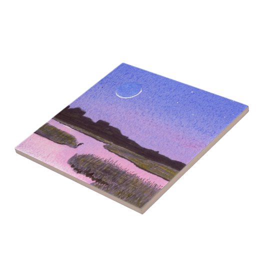 ヘロンと月 タイル (側面)