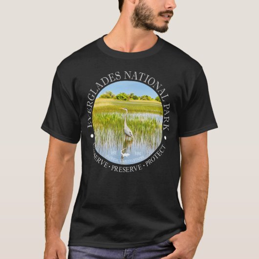 ヘロンのエバーグレーズ国立公園 Tシャツ (正面)