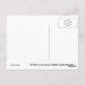 ヘロンのシーン黒と白のスケッチフラクタル ポストカード (裏面)