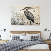 ヘロンの優雅さ キャンバスプリント (インサイチュ (寝室))