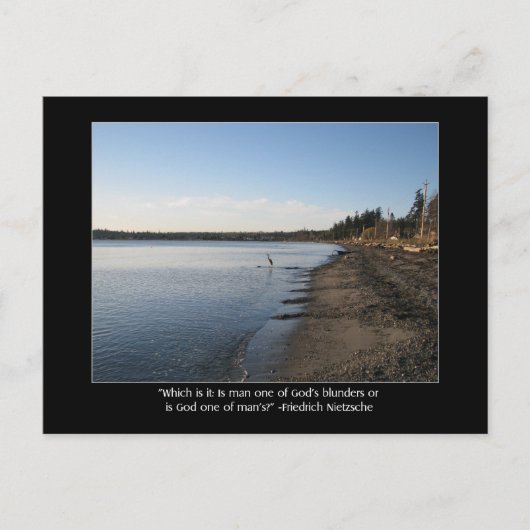 ヘロンウィズニーチェ引用文 ポストカード (正面)