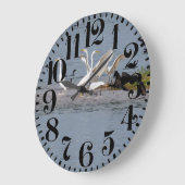 ヘロンエグロット鳥類野生生物大数壁時計 ラージ壁時計 (傾斜)