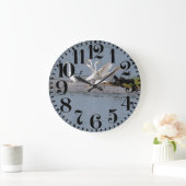 ヘロンエグロット鳥類野生生物大数壁時計 ラージ壁時計 (ホーム)