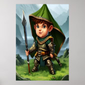 ヘロングの男戦士 | AIアートポスター ポスター (正面)