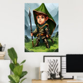 ヘロングの男戦士 | AIアートポスター ポスター (ホームオフィス)