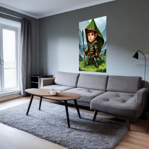 ヘロングの男戦士   AIアートポスター ポスター