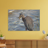ヘロンビーチ鳥類野生動物沿岸写真 キャンバスプリント (インサイチュ (リビング))