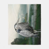 ヘロンレイクスケッチ フリースブランケット (正面)