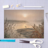 ヘロン天国 – 湖の風景 薄葉紙 (クラフト)