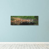 ヘロン家族 – 右側 キャンバスプリント (インサイチュ (ウッドフロア))