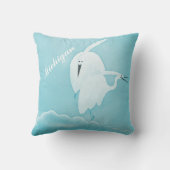 ヘロン州ピローホワイトアクア アウトドアクッション (裏面)