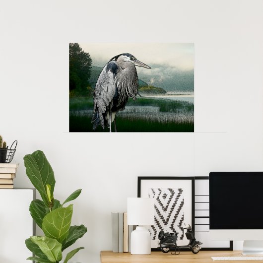 ヘロン湖 ポスター (ホームオフィス)