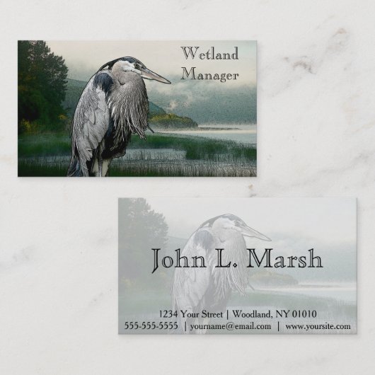 ヘロン湖 名刺 (正面/裏面)