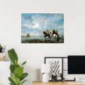 ヘロン狩り（アルジェリア）、1865年Eugene Fromentin ポスター (ホームオフィス)