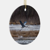 ヘロン離陸 セラミックオーナメント (右)