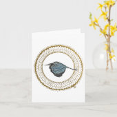 ヘロン飛行中折り畳みノートカード カード (黄色い花)