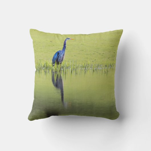 ヘロン鳥 クッション (裏面)